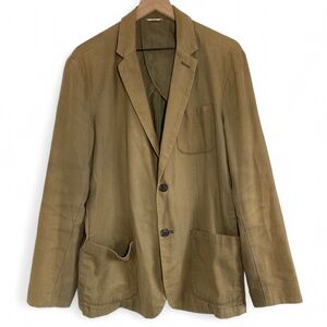 GoodThreads Khaki Sun Faded Button Cotton Blazer Jacket Coat Collared
